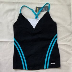 NWT BEBE Sport Mesh X back Tank Size S